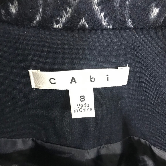 Cabi Wool-Blend Jacquard Jacket Blazer NEW Sz 12 - Picture 3 of 8